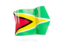 Guyana. Arrow flag. Download icon.