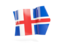 Iceland. Arrow flag. Download icon.