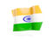 India. Arrow flag. Download icon.