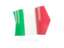 Italy. Arrow flag. Download icon.