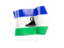 Lesotho. Arrow flag. Download icon.