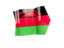 Malawi. Arrow flag. Download icon.