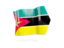 Mozambique. Arrow flag. Download icon.