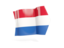 Netherlands. Arrow flag. Download icon.