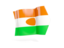 Niger. Arrow flag. Download icon.