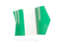 Nigeria. Arrow flag. Download icon.