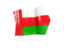 Oman. Arrow flag. Download icon.