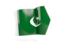 Pakistan. Arrow flag. Download icon.