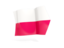 Poland. Arrow flag. Download icon.