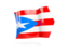 Puerto Rico. Arrow flag. Download icon.