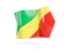 Republic of the Congo. Arrow flag. Download icon.