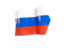 Russia. Arrow flag. Download icon.