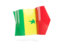 Senegal. Arrow flag. Download icon.