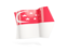 Singapore. Arrow flag. Download icon.