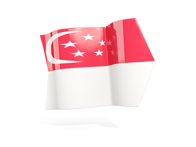 Флаг стрелка. Скачать флаг. Сингапур