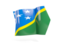 Solomon Islands. Arrow flag. Download icon.