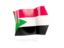 Sudan. Arrow flag. Download icon.