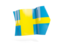 Sweden. Arrow flag. Download icon.