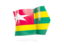 Togo. Arrow flag. Download icon.