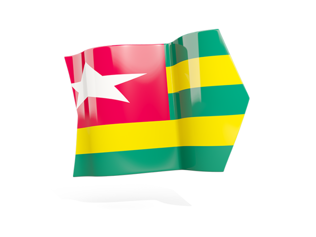 Arrow flag. Illustration of flag of Togo