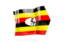 Uganda. Arrow flag. Download icon.