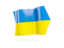 Ukraine. Arrow flag. Download icon.