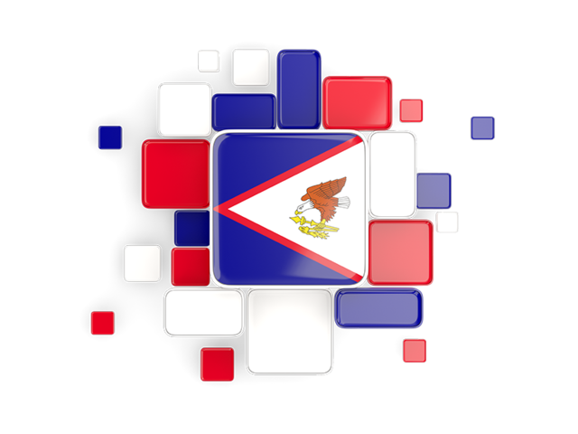 Background with square parts. Download flag icon of American Samoa at PNG format