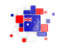 Австралийский Союз. Бэкграунд с квадратными частями. Скачать иллюстрацию.