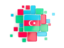 Azerbaijan. Background with square parts. Download icon.