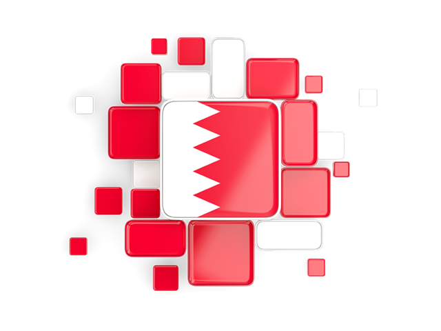 Background with square parts. Download flag icon of Bahrain at PNG format