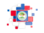 Belize. Background with square parts. Download icon.