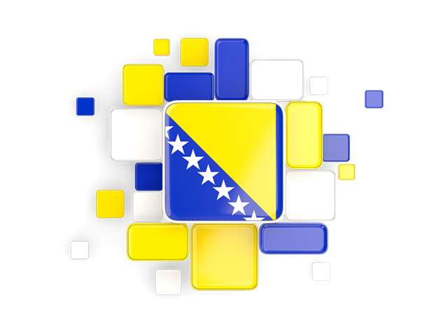 Background with square parts. Download flag icon of Bosnia and Herzegovina at PNG format