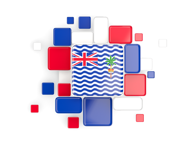 Background with square parts. Download flag icon of British Indian Ocean Territory at PNG format