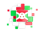 Burundi. Background with square parts. Download icon.
