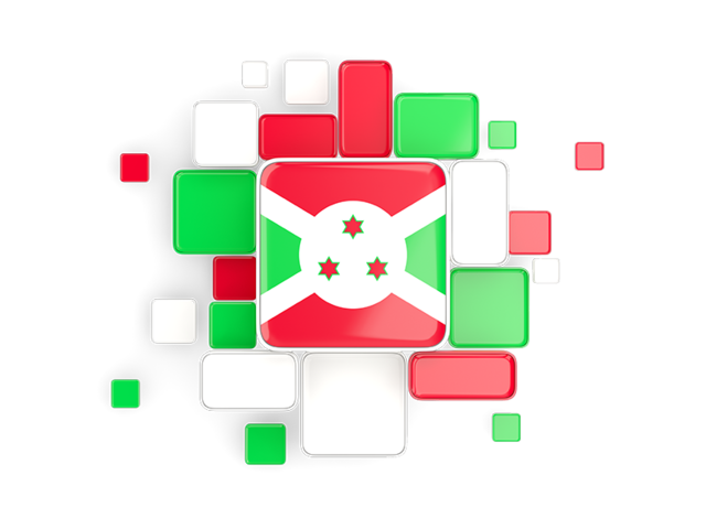 Background with square parts. Download flag icon of Burundi at PNG format