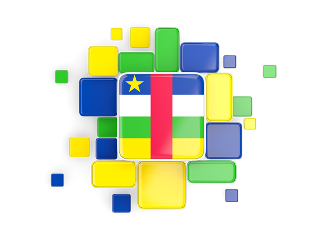 Background with square parts. Download flag icon of Central African Republic at PNG format