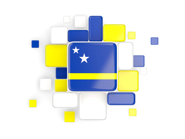 Background with square parts. Download flag icon of Curacao at PNG format