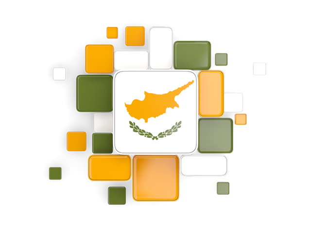 Background with square parts. Download flag icon of Cyprus at PNG format