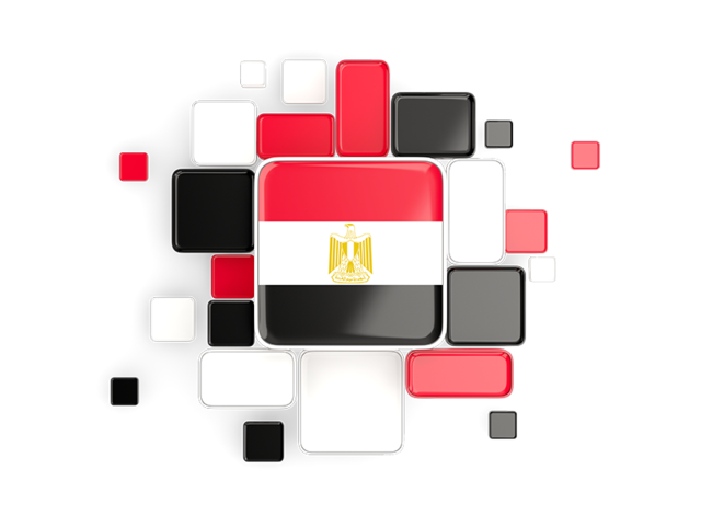 Background with square parts. Download flag icon of Egypt at PNG format