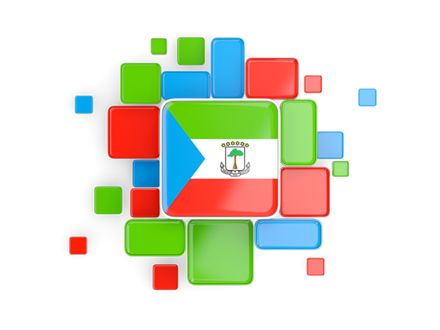 Background with square parts. Download flag icon of Equatorial Guinea at PNG format
