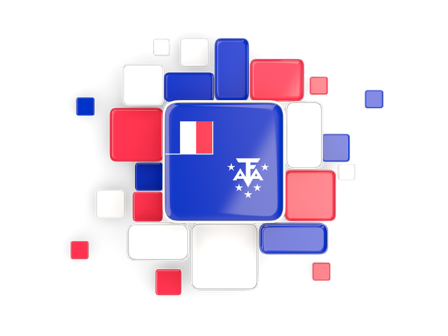 Background with square parts. Download flag icon of French Southern and Antarctic Lands at PNG format