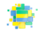 Gabon. Background with square parts. Download icon.