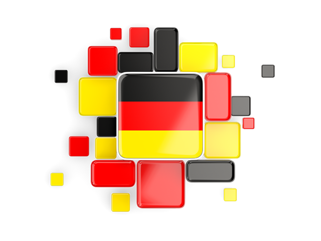 Background with square parts. Download flag icon of Germany at PNG format