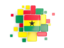 Ghana. Background with square parts. Download icon.