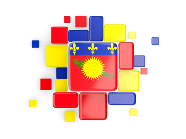 Background with square parts. Download flag icon of Guadeloupe at PNG format