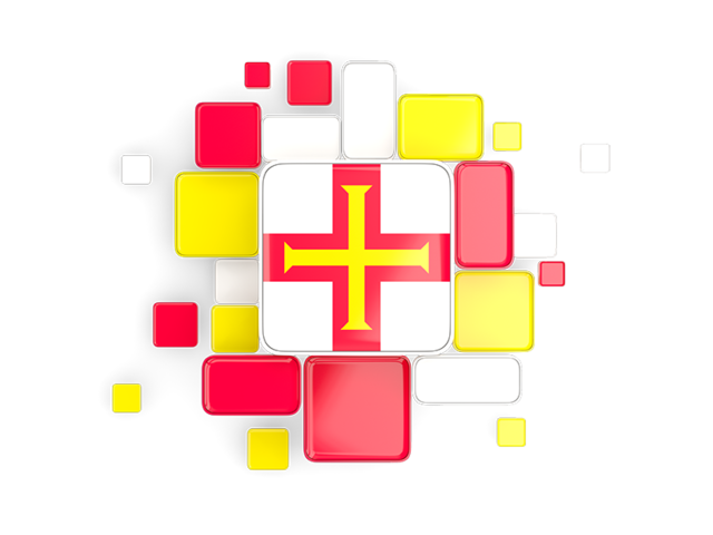 Background with square parts. Download flag icon of Guernsey at PNG format