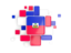 Haiti. Background with square parts. Download icon.