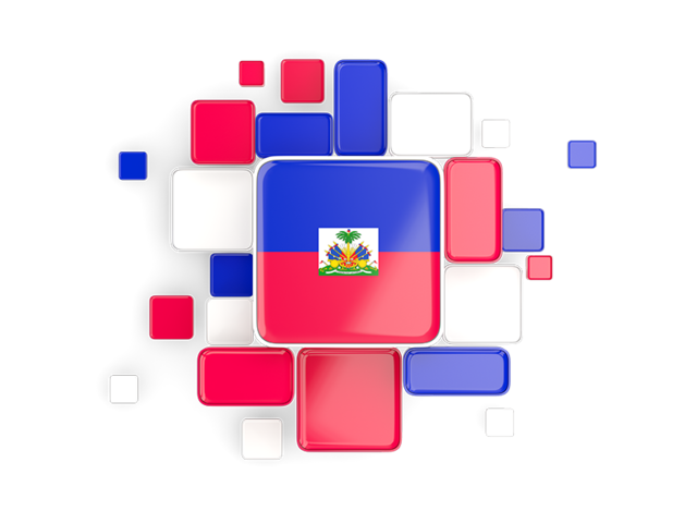 Background with square parts. Download flag icon of Haiti at PNG format