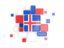 Iceland. Background with square parts. Download icon.