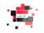 Iraq. Background with square parts. Download icon.
